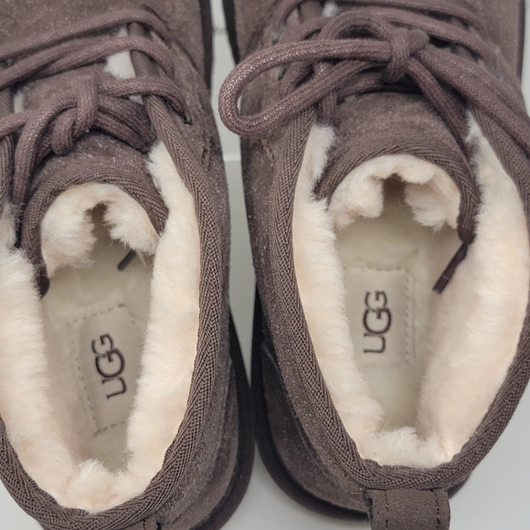UGG Neumel Shaggy Suede Chukka Winter Boots Brown 1158219 Men's Size 8 New - Picture 11 of 12